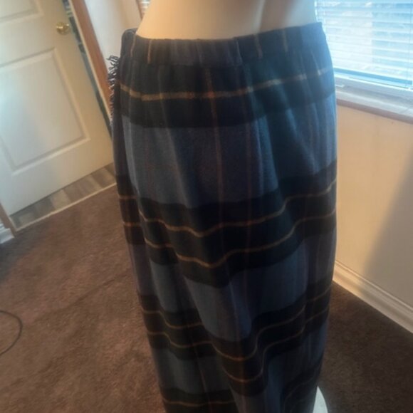 Rafaella Woman 90's Vintage Blue wrap Wool blend skirt, size 18 - Picture 3 of 5